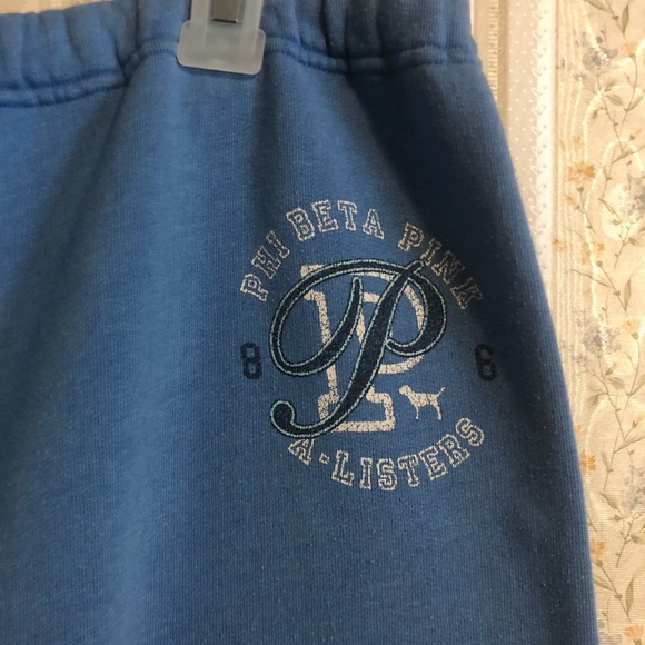 Y2K VTG 2007 VS Pink Campus Pants Sz L Phi Beta Pink - Picture 4 of 7